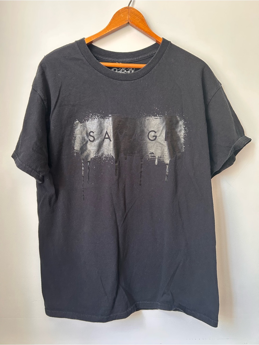 Popular Poison Savage T Shirt Black Size‎ LG